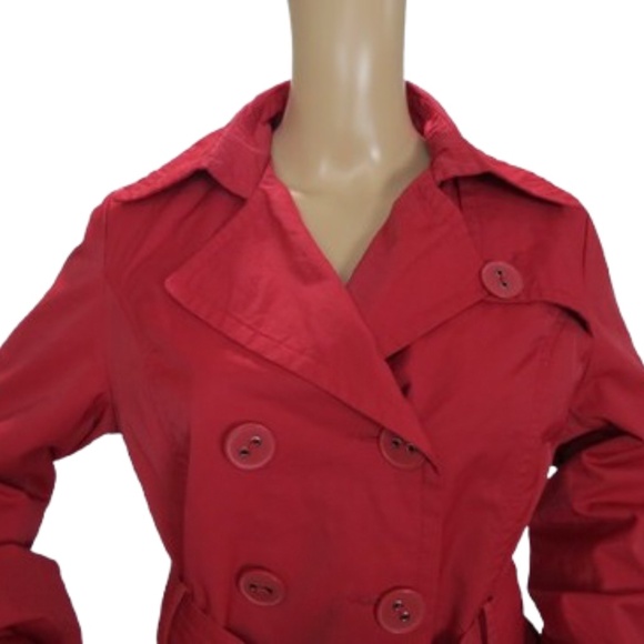 Roxy Iridescent Red Belted Coat - Picture 2 of 7